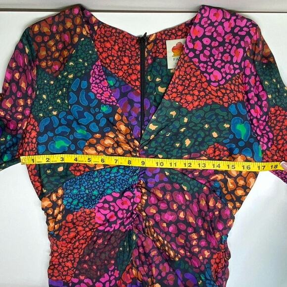 NWT | Farm Rio | Rainbow Hearts Midi Dress | Multi Color | Medium - Picture 13 of 16